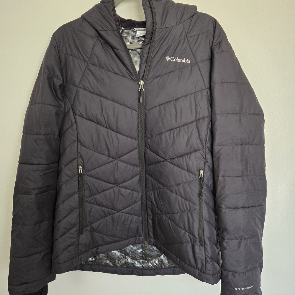 Columbia Charcoal Quilted Hooded Jacket